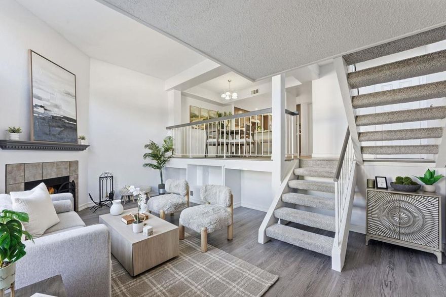 Discover comfort, style, and functionality in this beautifully updated 3-bedroom, 2.5-bath tri-level townhome located in the gated Spring Canyon community. This inviting residence offers an abundance of natural light, modern upgrades, and multiple outdoor spaces designed for relaxation and everyday living. The bright main level features a fully remodeled kitchen with new cabinetry, stainless steel appliances, and sleek contemporary finishes. The open layout flows seamlessly into the living and dining areas, creating an ideal setting for hosting or enjoying quiet evenings at home. A versatile loft adds valuable flexibility for a home office, workout space, or bonus lounge area. Two private yards provide room for gardening, pets, and outdoor dining, while the balcony off the primary suite offers peaceful canyon views perfect for morning coffee or unwinding at the end of the day. Additional upgrades include a brand-new A/C unit and the convenience of in-unit laundry. Located in a quiet, well-maintained gated community, residents enjoy access to a pool, spa, dog park, clubhouse, and beautifully landscaped grounds. A detached 1-car garage plus an additional assigned parking space offer ample convenience. The HOA covers water, trash, sewer, and pest control, adding value and ease of maintenance. With quick access to the 125 freeway, shopping, parks, and local dining, this move-in-ready home delivers the perfect blend of comfort, convenience, and lifestyle.