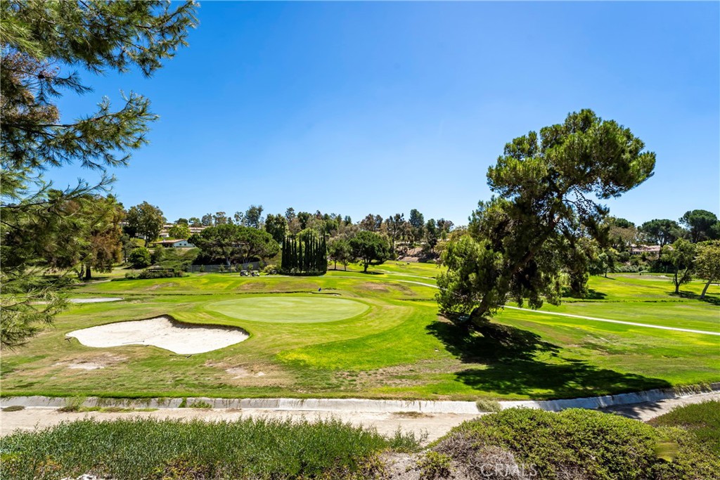 Beautiful 3 bedrooms, approximately 2200 sq.ft. condo, new paint, carpet and electric owning with panoramic view of the golf course, nested in the upscale gated community of Cypress Point, across from the Lake Mission Viejo, where you can enjoy boating , swimming , fishing , various water sports, summer concerts, picnic area and the club house, just like living in a resort. Entering through a low maintenance private courtyard, there are only two steps to the classy leaded front door. All of the main living area is on the entry level, the flooring is partially hardwood, the open kitchen is equipped with refrigerator, and granite, Kohler sink, garbage disposal There is a large family room with fireplace and a separate breakfast nook on the main floor. All the bedrooms are downstairs, the third bedroom is currently designed as office and decorated with the most beautiful cabinets, desk and workspace. There is a wraparound deck in front of the living and dining room overlooking the golf course. There also is a patio of the same size down in front of the bedrooms. HOA amenities include pool, spa and a meeting room with kitchen.