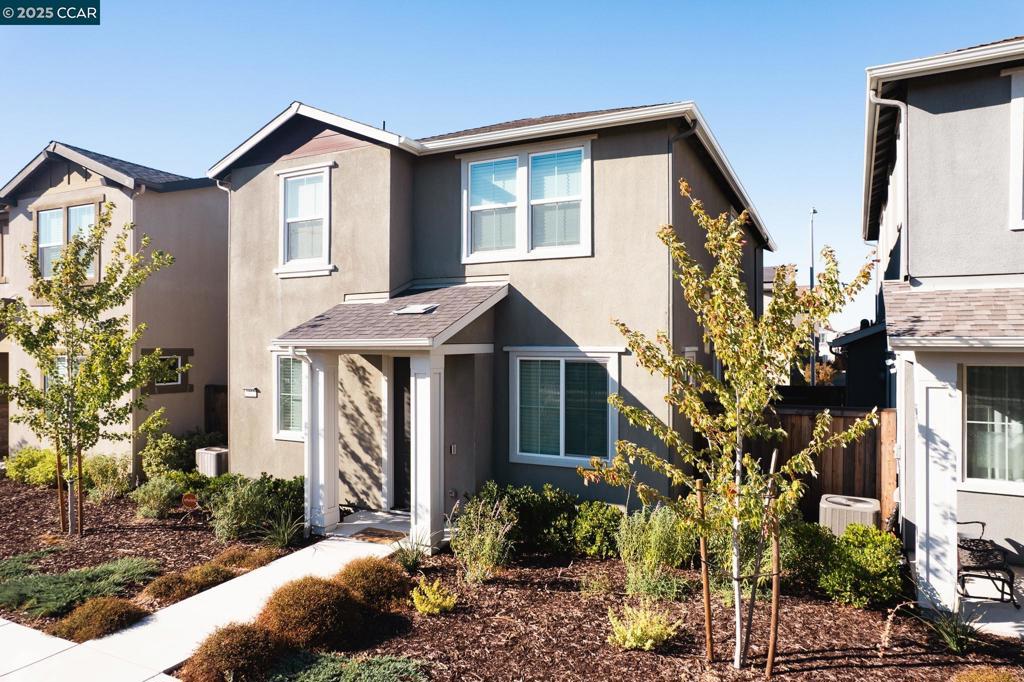 Reach out today, you may be eligible for down payment assistance! Located in Pittsburg’s desirable San Marco community, this 3-bedroom, 2.5-bath home offers 1,841 sq. ft. of stylish living. The open-concept layout features a bright great room, dining area, and gourmet kitchen with quartz counters, decorative backsplash, and a large eat-in island. Sliding doors lead to the side yard for easy indoor-outdoor living. Upstairs includes a versatile loft, private owner’s suite with walk-in closet and dual vanities, plus two secondary bedrooms and a convenient laundry room. Upgraded with premium flooring, quartz counters, and truffle cabinetry. Minutes from BART, shopping, dining, and historic Old Town Pittsburg.