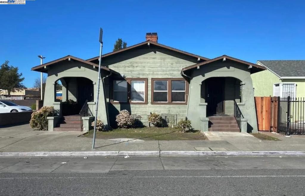 Investor special with upside potential! 1423 73rd Ave is a duplex offering two 2-bedroom, 1-bath units, both in need of full renovation. Situated on an ample lot, this property also presents the opportunity to add an Accessory Dwelling Unit (ADU) for additional rental income (check with City of Oakland for feasibility). Great location near I-880, Coliseum BART, and Oakland Airport. Whether you’re looking to rehab and rent, flip, or create a multi-unit income stream, this property is a prime canvas for your vision. Bring your tools and imagination!