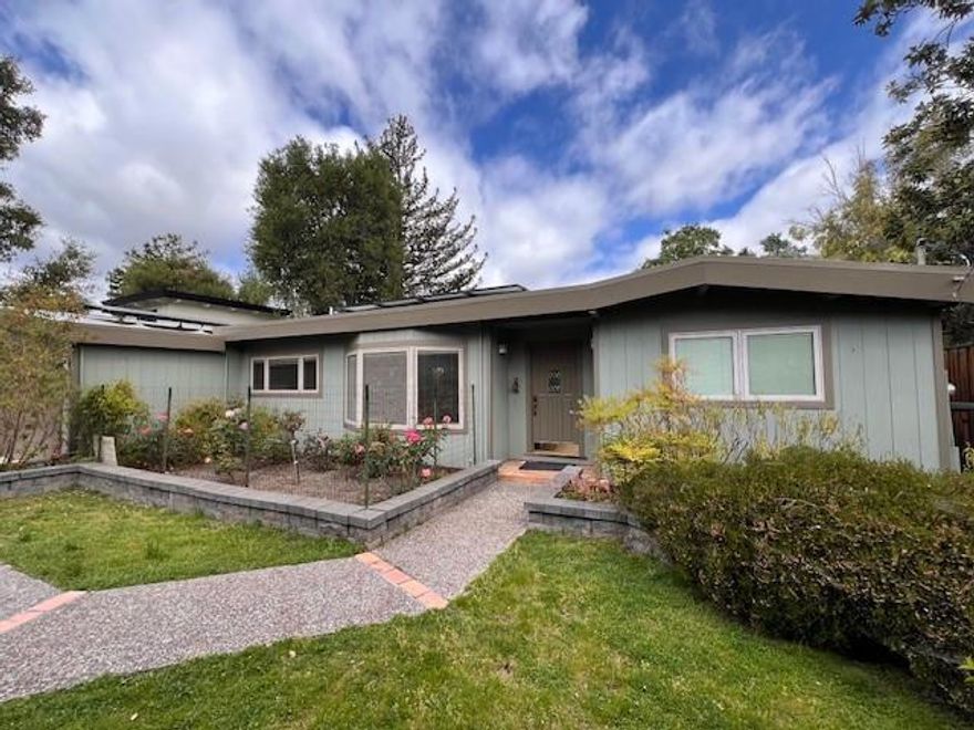 Charming Ladera rental in desirable cul-de-sac location. Welcome to this spacious, comfortable single-level home, ideally situated on one of Ladera's most desirable cul-de-sacs. Designed for easy everyday living and effortless entertaining, this 4-bedroom, 3-bath residence offers an inviting blend of comfort, convenience, and community. Enjoy separate living and family rooms with two built-in workstations, providing flexibility for working or studying from home, gatherings, or quiet relaxation. The bright, well-appointed kitchen and adjoining dining area open to a large back deck, ideal for barbecues and outdoor dining. A flat backyard provides plenty of space for play or hosting friends. Just moments from the Ladera Recreation Center (with optional membership), neighborhood walking paths, and the school bus stop, this home offers the best of close-in Ladera living in a friendly, well-connected community. Proximity to Woodland School, a private K-8. Excellent public schools in the Las Lomitas school district. Easy access to commute routes, Stanford 3.5 miles, Silicon Valley, and major tech companies, and midway between SFO and SJC International airports. Home is being offered unfurnished, the furniture in the pictures belongs to the current tenant. Available early December.