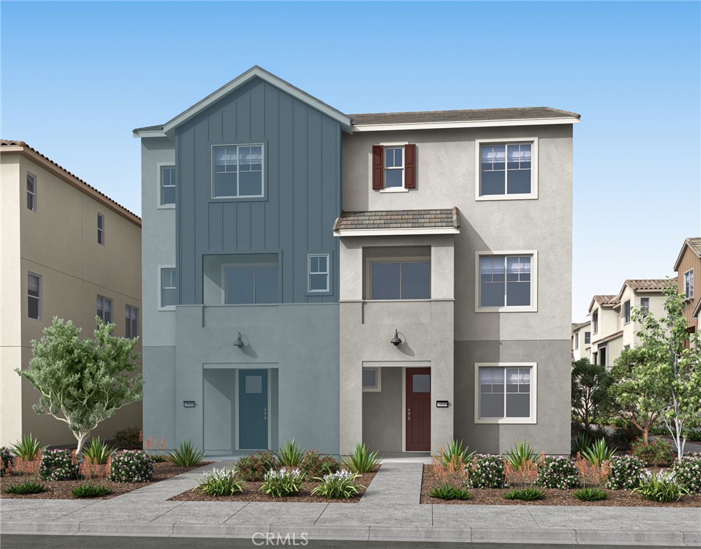 New Tri Pointe Homes construction. This paired Residence 2 duet home features a fenced front patio (not all sites offer), lower HOA dues, 2 car side x side attached garage with increased depth plus 3 Beds/2.5 Baths. An impressive Great Room/Dining/Kitchen area is complemented by a balcony that expands upon the outdoor/indoor dynamic. Walking Distance to newest pool/exercise room, with additional Hudson House facilities, as well as Bedford Marketplace, Starbucks, EOS Fitness. Transportation corridors (15, 91) also make the Inland Empire and Orange County accessible.