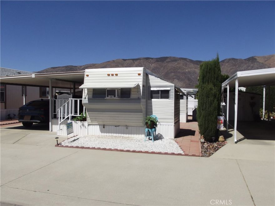 Lovingly restored 1977 Skyline Golden Falcon mobile home located in 55 plus gated community Heritage Ranch where you own the land. This home offers secluded outdoor space encompassing a front porch and a large partially fenced back patio with a mature lemon tree conveniently located to all amenities. This all electric energy efficient home offers new waterproof LP flooring, paint, light fixtures, window treatments, newly coated roof, and two air conditioners. The HOA monthly fee includes water, trash, sewer, cable, internet, clubhouse, pool, spa, bbq and fitness area, billiards, shuffleboard, and newly upgraded laundry facilities. This home offers very affordable Southern California living for any budget.