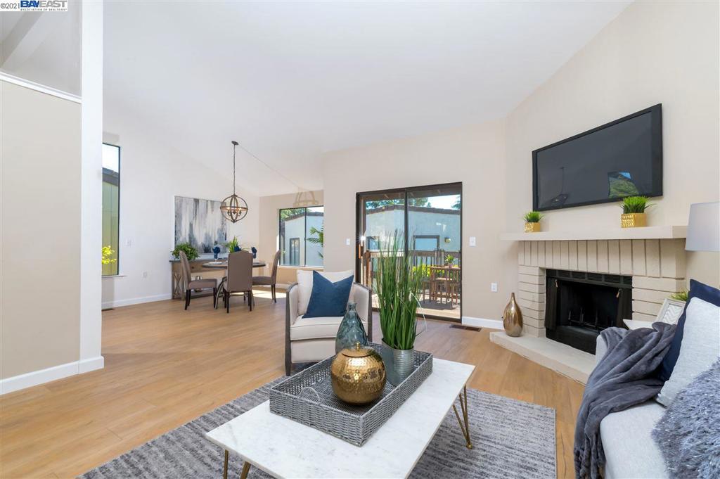 Elegant remodeled one story duet style condo. Remodeled gourmet kitchen with shaker style cabinets, lazy-susan corner cabinet, new stainless steel appliances, custom subway tile back splash, recessed lighting and quartz counters. Vaulted ceilings give the home a very light and open feeling. Fireplace in living room with new LVT flooring. Master bedroom with vaulted ceilings and walk in closet. Remodeled master bathroom with beautiful walk in tile shower and elegant free standing vanity with marble vanity top. Second bedroom with vaulted ceilings and spacious closet. Updated hall bathroom with shower over tub. Great court location. Detached garage. One person must be 55 or older. Sunny Glen Senior Community offers: Clubhouse, Exercise Room, Pool, Spa, Guest Parking, Card Room, Sewing Room, Billiards Room, RV Storage, Close to the San Ramon Golf Club.