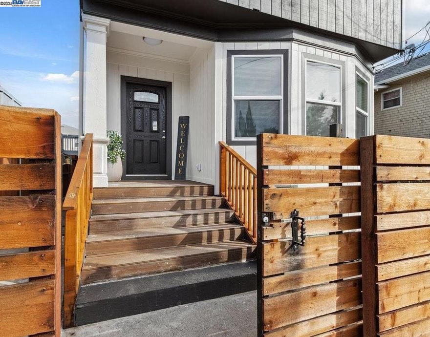 Move-in ready, fully renovated, AND BUYER GRANTS MAY BE AVAILABLE! This beautifully upgraded 4-bed, 2-bath home features modern finishes, an open and bright floor plan, updated plumbing and electrical, new air conditioning and central heating, and convenient in-unit laundry. Perfect for today’s lifestyle, this home blends comfort, affordability, and modern style.  Enjoy secure gated parking plus a detached garage ideal for storage, a home gym, or a future workspace. The central location offers unbeatable access to shops, grocery stores, transit, schools, and major freeways, making daily living easy and convenient.  Photos are virtually staged. A stylish, turnkey home offering incredible value in the heart of Oakland. Don’t miss this one!