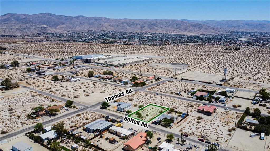 Discover the beauty and potential of this prime parcel (APN: 663-203-007, Riverside County, SW Corner Coordinates: 34.660823, -117.667006) in Desert Hot Springs, set against a backdrop of iconic desert windmills and sweeping mountain views. Situated on the popular United Road, an area known for residential growth, this location offers convenient access to the PNP Paribas Tennis Garden or the Coachella Music Festival annual events. Just minutes from world-renowned natural hot mineral spas, boutique resorts, and the scenic hiking trails of Joshua Tree National Park. Residents also enjoy proximity to local golf courses, shopping centers, and dining options, all while being a short drive from downtown Palm Springs. This is a fantastic opportunity to invest or build in one of the Coachella Valley's fastest-growing communities.