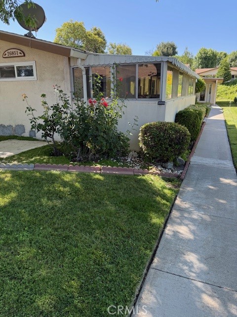 This super well priced unit is ready for a complete redo and is priced accordingly. Terrific location in quiet little area with handy on street parking. This vibrant SENIOR community is guard gated and patrolled 24/7 and offers all the usual Country Club amenities including two golf courses. RV parking is also available for a small annual fee.
