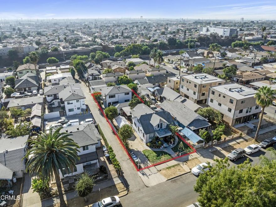 Amazing Remodeled 3-UNIT property (Single Family Residence @ 3512) with a (separate Duplex @ 3514 in rear) in the hot community of Boyle Heights (City of L.A. services).  *** FRONT HOUSE is a 5BR/13/4BA, 2-story Craftsman with 2BR on 1st floor and 3 bedrooms on 2nd floor and built in 1921.  Large kitchen w/Quartz countertops and Breakfast Nook, Formal Dining Room, Living Room w/decorative fireplace mantle (not operational).  All refinished hardwood floors on 1st floor.  New laminate flooring throughout 2nd floor.  Laundry Room w/washer and dryer connections.  All Bathrooms have been fully remodeled w/new tub/shower, sinks, flooring and shower glass.  2nd floor Balcony off one of bedrooms, large basement and storage space with access from hallway door.  1-Car Detached Garage w/automatic door opener w/separate alley access + Carport (2-cars) currently being used as a backyard cover.  Mature avocado tree in spacious & private fenced yard.  Systems: New Electrical, recessed lighting throughtout, new wall heater, copper plumbing, ABS sewer, and front auto sprinklers. *** DUPLEX (in rear and accessbile via alley) is 2BR/1BA each and built in 1965 (3514 Apt  #1 - 1st floor and 3514 Apt #2 - 2nd floor).  Spacious Bedrooms with custom closets, Living Room with lots of windows and sunlight, Kitchen w/Dining Areas in each.  1st flloor unit has its own Laundry Connections and wrap-around Yard space. 2nd floor unit has its own private backyard (behind parking) with large storage shed.  Hardwood Floors at Apt. #1 and new laminate flooring in Apt. #2.  2 Parking spaces for back duplex.  Entry to units is via alley (to the left of front SFR). 3514 Apt #2 (top floor) has been fully remodeled (Oct 2024) with New Flooring, Recessed Lighting in all rooms, New Bathroom (w/3/4 shower), and fully remodeled Kitchen with new cabinets & quartz countertops  *** 3512 and 3514 Apt 2 are under City of L.A. RSO.  Tenants last received rent increase of  4% on Feb. 1, 2025.  Property will be delivered with current tenants, except for 3514 Apt #2 which will be delivered vacant.  Get legal advice as to what your buyer's option are to evict if plan is to occupy.  Sellers will not evict, nor give credit for relocation and/or legal costs.  Area has had a lot of development recently and good investment for development (Zoned RD1.5)