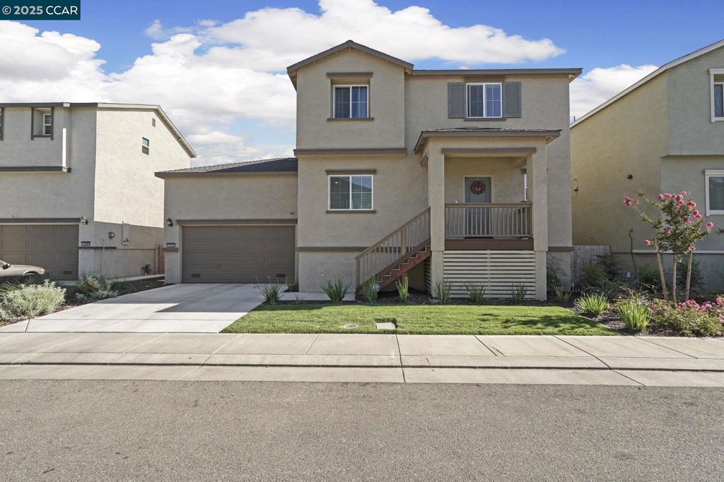 Don't miss the Opportunity to call this Beautiful home your's! This 2 year old home is situated in a gated community near major freeway's, restaurants and many other amenities. This two story home is combined with comfort, elegance, and versatility. The open floor plan makes this home perfect for entertaining family and friends. There is a large den downstairs, which is ideal for a home office, gym or playroom. Bright airy great room, stunning open kitchen with oversized pantry, convenient second floor laundry, plus large owner's suite with walk-in closet. Finished backyard with deck that is perfect for gatherings.
