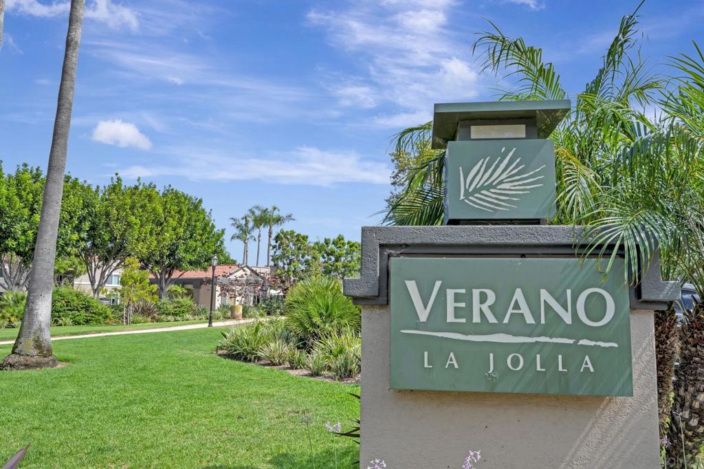 Welcome home to a beautiful park like setting in La Jolla Colony-University City. Two master suites with large walk-in closets and open floor plan. Patio access from spacious living room, ceramic tile, upgraded dual pane windows. Verano La Jolla offers 2 pools, 2 spas, saunas, fitness center, 2 BBQ areas . Water & Trash Included in HOA fees. Two secure underground parking spaces + One guest parking. Great location with easy access to parks, shopping, transit, UCSD, restaurants and beaches, UTC mall.