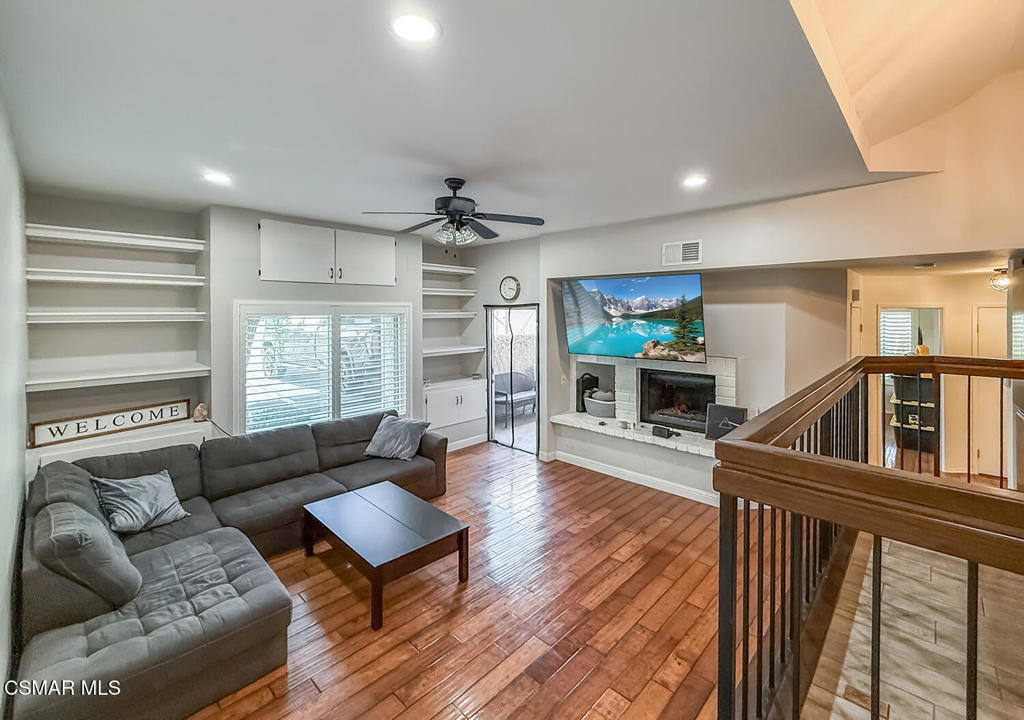Welcome to this inviting 2-bedroom, 1-bathroom condo in Simi Valley. The bright and open layout features an inviting living room with a cozy fireplace and built-ins, along with a modern kitchen and updated bathroom. Enjoy the convenience covered one car garage and access to a well-maintained community offering a sparkling pool and relaxing spa. Ideally located near parks, schools, and shopping, this move-in ready home combines comfort, style, and a great location.
