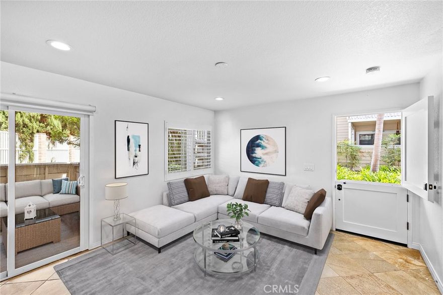 Delightful 2BR/2BA condo in Niguel Beach Terrace, directly across from Strands Beach. This ground-level home embraces indoor/outdoor living with a private patio that now features an outdoor kitchenette (converted from the former storage area)—ideal for entertaining. The unit was totally remodeled with shaker cabinet doors, soft-close drawers, upgraded fixtures, and slate flooring throughout, creating a stylish and durable coastal retreat. Offered fully furnished, it’s ready for an easy, turnkey move-in. Nestled in the coveted coastal enclave of Niguel Beach Terrace, the community’s lushly landscaped grounds and resort-style amenities—including a pool, two spas, and electric car charging stations—set the scene for relaxed beach living. Leave the car at home: Dana Point Harbor, the Lantern District, dining, shopping, and oceanfront walking trails are all an easy stroll away. Whether you’re seeking a primary residence, weekend escape, or investment, this condo delivers effortless SoCal coastal living in a premier location. Please note: Interior photos have been digitally staged. Existing furnishings are included in the sale.