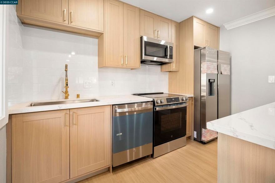 This charming single-level condominium features a beautifully updated kitchen and bathroom you have to see it for yourself! The spacious living room opens to a large private patio—perfect for relaxing or entertaining—with peaceful views toward the pool and clubhouse.  Conveniently located within the complex, this unit offers quick access to the sparkling pool, clubhouse, community BBQ area, and laundry facilities just across the walkway. The assigned parking space is nearby, with plenty of additional guest parking available. A detached storage locker provides extra space for your belongings.  Enjoy a prime Walnut Creek location adjacent to the Diablo Hills Golf Course, close to Heather Farm Park, scenic trails, shopping, dining, public transportation, and just minutes from downtown Walnut Creek and BART.  Experience comfort, convenience, and community—all in one perfect package!