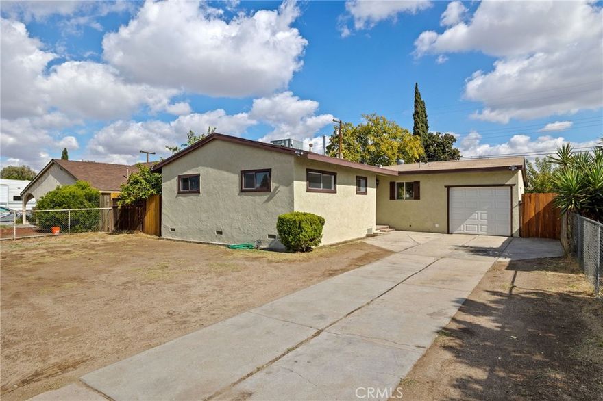 Charming Remodeled Home in West Bakersfield! Perfect for first-time buyers, this beautifully updated single-family residence offers 3 bedrooms, 1 bathroom, and 1,027 sq. ft. of comfortable living space. Enjoy a brand-new kitchen featuring modern cabinets, stylish countertops, and a new sink. The home also boasts new tile flooring throughout, a fully remodeled bathroom, fresh interior paint, and central A/C and heat for year-round comfort. Outside, you’ll find a spacious driveway with potential RV parking — all in a convenient West Bakersfield location close to schools, parks, and shopping.
