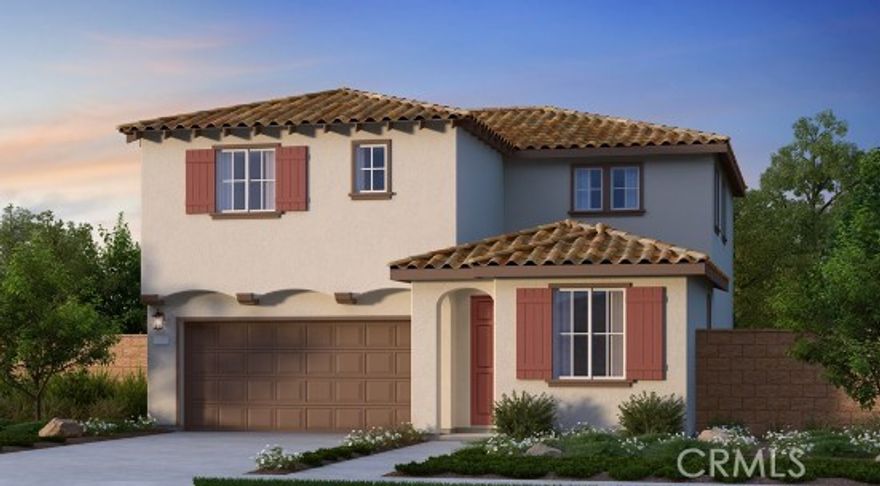 What's Special: No Rear Neighbors | Close to Park | Close to Trails | Loft. New Construction – March Completion! Built by America's Most Trusted Homebuilder. Welcome to the Plan 1 at 9559 Silverstein Drive in Victoria Square! Step inside and feel instantly at home. An inviting covered porch leads to a bright great room that flows into the dining area—perfect for gathering. The chef-inspired kitchen offers a cozy island and walk-in pantry, making every meal a joy. A first-floor bedroom and full bath provide comfort for guests or extended family. Upstairs, the spacious primary suite features a luxurious bath with dual vanities and an oversized walk-in closet. Two additional bedrooms, a full bath, loft, and laundry room complete this inviting retreat. Discover a vibrant Riverside community where spacious homes meet lush parks and playgrounds. Families thrive with top-rated Riverside Unified Schools, while nearby CA-91, I-15, and historic Downtown Riverside keep you connected to local treasures like The Mission Inn Hotel & Spa and Galleria at Tyler. Photos are for representative purposes only. MLS#IG25275039