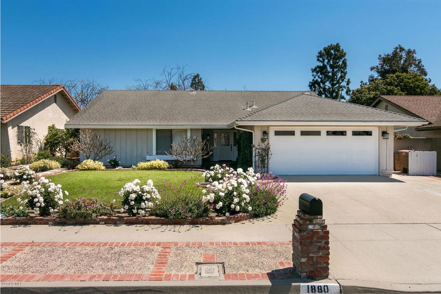 Honey stop the car! Single story home with 4 bedrooms and 2 bathrooms in Ventura. The living room features vaulted ceilings and a fireplace. Both bathrooms have been recently remodeled. Backyard is ready for entertaining your family and friends. Landscape includes several fruit trees. Master bedroom opens onto the backyard and has a walk in closet. Two car garage plus extra parking on the driveway. There is a tankless water heater and even has solar panels.