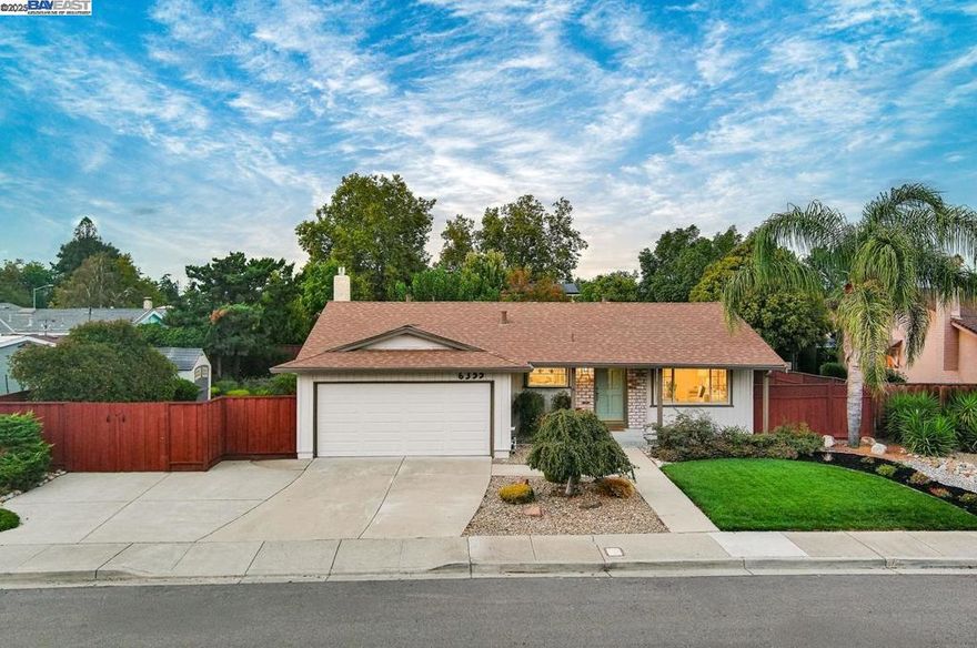 6355 Singletree Way combines comfort, charm, and convenience in one inviting Pleasanton home. The kitchen impresses with custom cabinetry, stone countertops, beautiful tile backsplash, recessed lighting, stainless steel appliances, and abundant storage — perfect for everyday meals or entertaining.  Cozy family room with a beautiful fireplace. Spacious living room.  The primary suite includes its own bath with a shower, while the hall bath features a jetted tub for spa-like relaxation.  Outdoors, the lush backyard is a gardener’s paradise with two paver patios, a pergola for shaded gatherings, and a tool shed for storage and projects. A true bonus is the rare side yard access with room for RV parking or an ADU — offering flexibility and value that’s hard to find in Pleasanton.  Just a short stroll to Donlon Elementary, Hart Middle School, nearby parks, and shopping, minutes to downtown Pleasanton, this home offers the perfect blend of lifestyle and location.