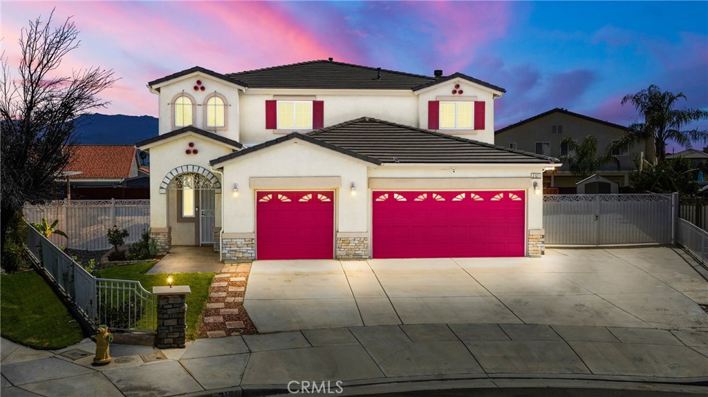 Welcome to 2121 Lavender Court!
A spacious and beautifully upgraded 5-bedroom, 3-bathroom home located on a quiet cul-de-sac in the heart of San Jacinto. With over 3,100 sq. ft. of living space on a generous 12,632 sq. ft. lot, this two-story home offers the perfect balance of comfort, style, and functionality.
Step inside to a bright, open floor plan featuring high ceilings, a formal living and dining room, and a large family room that flows seamlessly into the fully remodeled kitchen. The kitchen boasts granite countertops, a large center island, designer backsplash, and stainless steel appliances.
Downstairs includes a large bedroom and bathroom—ideal for guests or multi-generational living. Upstairs, you’ll find a spacious primary suite with dual vanities, a soaking tub, separate shower, and large walk-in closet. Three additional bedrooms, another full bathroom, a convenient laundry room with ample storage, and a loft complete the second floor.
Step outside to your resort-style backyard featuring low-maintenance landscape, a pool and spa with solar heating, a covered patio, gazebo, fire pit, fruit trees, and a garden area—an entertainer’s dream!
Additional highlights include a 3-car garage and RV/boat parking.