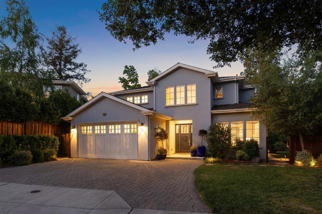 Classic Luxury in Menlo Park. Located on the border of Sharon Heights, this luxury two-story home was built in 2012 with designer style and timeless elegance. Framed by lush gardens on more than one-quarter acre, the home is filled with natural light and exceptional finishes. Hand-hewn hardwood flooring creates unity throughout, while classic millwork exudes a modern Craftsman flair. Beyond the formal rooms and private office, a wonderful chefs kitchen and family room combination is certain to be a central gathering spot. Stepping outside, the spacious rear grounds are ideal for entertaining and play with a sun-swept patio and lawn, fire pit, barbecue center, and raised vegetable beds for your home garden. There are 5 spacious bedrooms, including a private guest suite on the main level, a luxurious primary suite upstairs, plus another suite and two bedrooms with shared bath. The homes convenient location adds a finishing touch just two blocks to cafes and restaurants on the Alameda, plus close proximity to top-rated Las Lomitas schools, venture capital centers on Sand Hill Road, and Stanford University.
