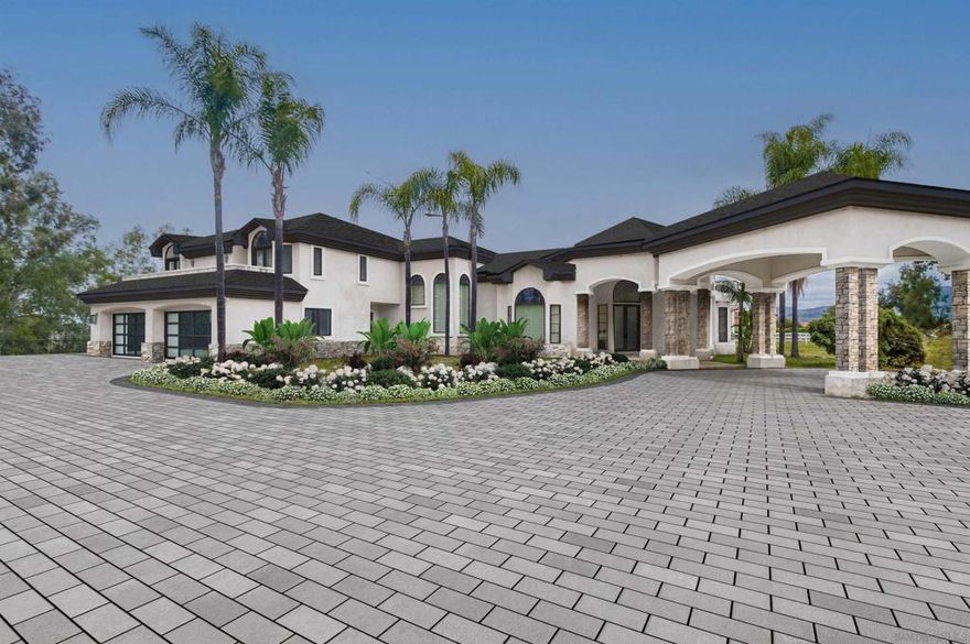Discover an extraordinary opportunity in one of San Diego’s most sought-after enclaves. Set on 3.35 acres of scenic land in the prestigious Del Sur area, this elegant 6,648 sq ft estate blends classic architecture with serene surroundings and offers the perfect canvas to re-imagine your dream equestrian retreat. The residence features 5 bedrooms, 4 full bathrooms, 2 half baths, soaring ceilings, grand living spaces, and walls of windows that invite abundant natural light. A spacious primary suite on the main level opens to a private patio and spa-inspired bath, while multiple decks and outdoor terraces provide ideal spaces for entertaining and taking in the sweeping mountain and valley views. Though the home awaits thoughtful updates and a touch of creativity, it retains the craftsmanship and architectural integrity that make it truly special. With its generous footprint, expansive grounds, and equestrian potential, this property offers endless possibilities to enhance and personalize, from modernizing the interior to developing riding areas or custom amenities. Enjoy the tranquility of the gated, private setting while being just minutes from top-rated Poway Unified schools, as well as other Torrey Pines school districts, shopping, dining, and scenic trails. A rare blend of elegance, space, and opportunity, 16762 Caminito De Las Palmas is more than a home, it’s an invitation to restore and create something exceptional in one of Southern California’s most desirable locations.
