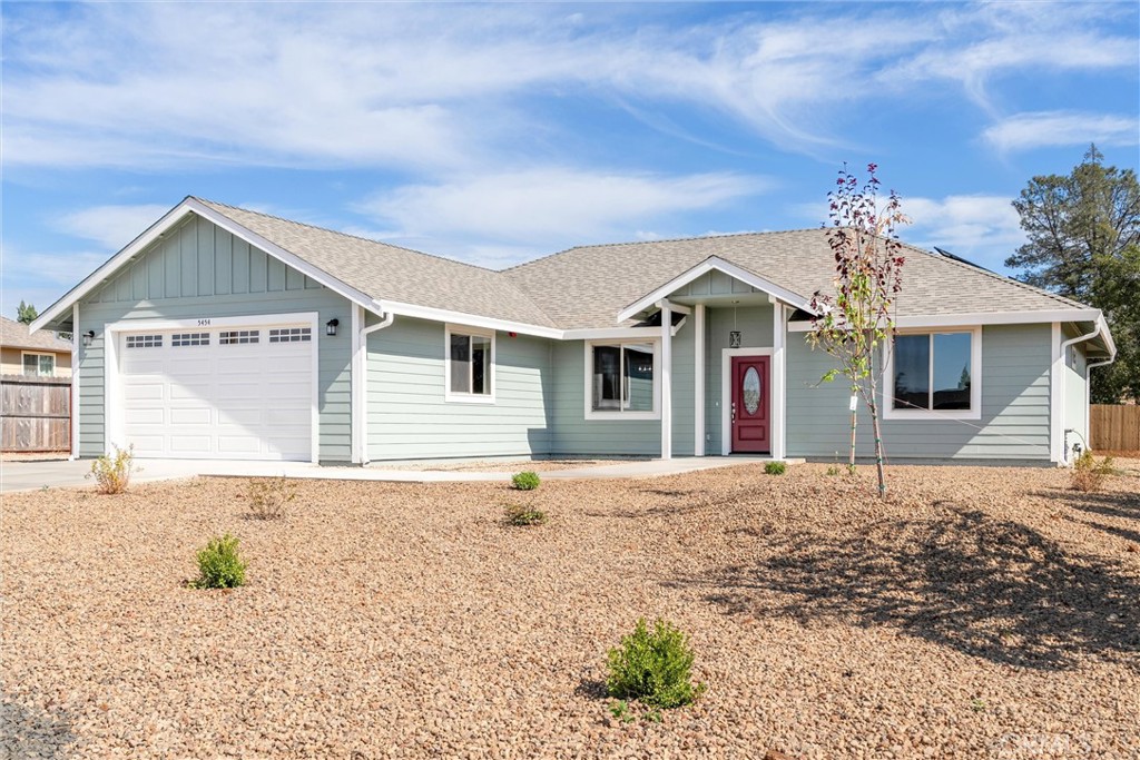 Brand New Lower Paradise Home!
Welcome to your dream home in one of Paradise’s most desirable neighborhoods, offering easy access to Chico and surrounding areas. Built by a longtime local licensed contractor known for exceptional craftsmanship and attention to detail, this brand new 1,829 sq. ft. residence is thoughtfully designed and filled with quality upgrades—including an owned solar system for energy efficiency and long-term savings.
Set on a spacious .41-acre lot, the home is generously set back from the street, creating a lasting first impression with its attractive landscaping, oversized driveway, and excellent curb appeal. The placement enhances both the home’s welcoming presence and the sense of privacy and tranquility.
Inside, the split-bedroom floorplan offers comfort and flow, highlighted by stylish vinyl plank flooring, ceiling fans, and modern fixtures throughout. The gourmet kitchen is a true centerpiece, featuring stainless steel appliances (including refrigerator, dishwasher, and range), a walk-in pantry, and ample counter space—perfect for both everyday living and entertaining. A custom media cabinet with fiber service ensures your technology needs are fully supported.
The luxurious primary suite is a private retreat, showcasing a spa-like en-suite bathroom with an oversized walk-in shower, dual sink vanity, and a generous walk-in closet.
Notable features include:
• Owned solar system for energy savings & sustainability
• Heat pump for efficient heating & cooling
• Extra insulation for comfort & lower energy bills
• Upgraded front door
• Attached 2-car garage with epoxy-finished floor
• Oversized concrete driveway
• Expansive RV parking on both sides of the home
• Concrete walkways & rear patio
• Low-maintenance landscaped yard, ready to enjoy
With its unbeatable location, high-quality finishes, and trusted local craftsmanship, this new construction home offers the very best of Paradise living—style, comfort, and peace of mind. Don’t miss the opportunity to make this stunning home yours—schedule your private tour today!