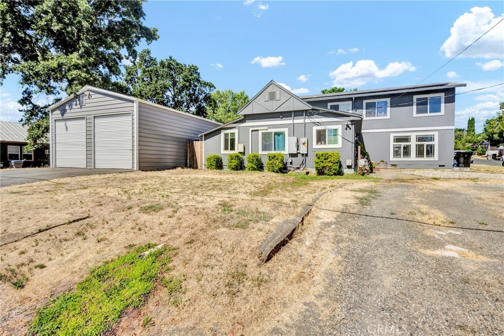 Live, play, and thrive in the heart of Lakeport with this radiant two-story retreat perched on a sunlit corner lot. Offering 2,120 square feet of inviting living space, the home features three bedrooms, two bathrooms, and a flexible bonus room—ideal as a fourth bedroom, home office, or cozy hideaway. Inside, the kitchen shines with newer appliances, quartz countertops, and a walk-in pantry built for culinary adventures. The upstairs primary suite includes a spacious walk-in closet, creating a perfect personal escape. Comfort and efficiency come standard thanks to mini-split systems, an on-demand water heater, a smart solar power setup, and a generator plug for peace of mind during unexpected outages. Outside, the circular driveway adds charm and convenience, in the backyard you will find a converted 10x16 shed that’s now the ultimate gaming retreat, and an expansive 24x35 roll-through metal building with an electric car charging port already set, primed for hobbies, storage, or workshop dreams. Ideally located near Clear Lake’s shimmering waters, local dining spots, and the city park, this home puts the best of Lakeport right at your doorstep.