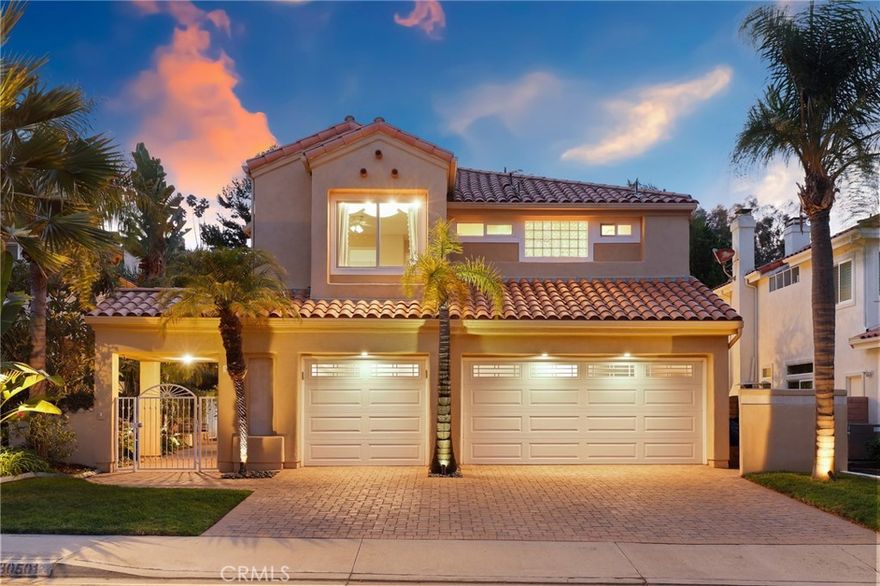 Niguel Summit Coastal Retreat with Pool, Spa & Owned Solar. Location, location, location! Just three miles from the world-class beaches of South Laguna and Monarch Beach, this beautiful 4-bedroom, 3-bath home in the highly sought-after Niguel Summit community combines coastal living with resort-style amenities. From the moment you arrive, the home’s charming curb appeal and gated entry welcome you in. The formal living and dining rooms are bathed in natural light, highlighted by cathedral ceilings and picture windows that frame views of the lush backyard oasis. A cozy family room with fireplace and a full wet bar flows seamlessly into the gourmet kitchen—perfect for entertaining. The kitchen features granite countertops, a spacious center island, pantry, garden windows, and quality cabinetry, all designed for both functionality and style. This popular floor plan offers flexibility with one bedroom and full bath downstairs, ideal for guests or a home office. Upstairs, the expansive primary suite is a true retreat with its own fireplace, sitting area, dual vanities, and a spa-inspired shower with dual shower heads. Two additional upstairs bedrooms provide comfort and space for family or visitors. Step outside and discover your private resort. The recently remodeled backyard boasts a heated pool and spa with a waterfall feature, a natural gas fire pit lounge area, and over 10 fruit trees along with dozens of mature trees that create both shade and privacy. Perfect for entertaining or relaxing year-round. With owned solar, central HVAC, tile and wood flooring, smart home wiring for sound, and a 3-car garage with built-in organizers, this home is as efficient as it is elegant. Additional highlights include low HOA dues, no Mello Roos, and unbeatable access to nearby bike paths leading directly to Monarch Beach, the Aliso Summit Hiking Trail, El Niguel Country Club, and the Laguna Niguel Racquet Club. This is the Niguel Summit home you’ve been waiting for!