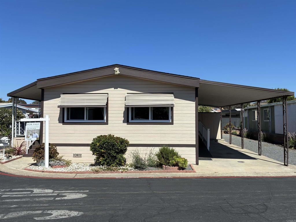 Exceptionally clean and move-in ready home. Step inside to a bright, brand-new kitchen featuring soft-close cabinets, brand-new fridge, stove and washer and dryer. Perfect weather and prime location close to shopping, parks, the scenic San Luis Trail, and convenient freeway access - plus just 5 miles to the beach and iconic Oceanside Pier! Located in a desirable Rent Controlled 55/18 community - where only one occupant needs to be 55 and all others can be 18+. Enjoy low monthly rent and no monthly taxes. Motivated seller!