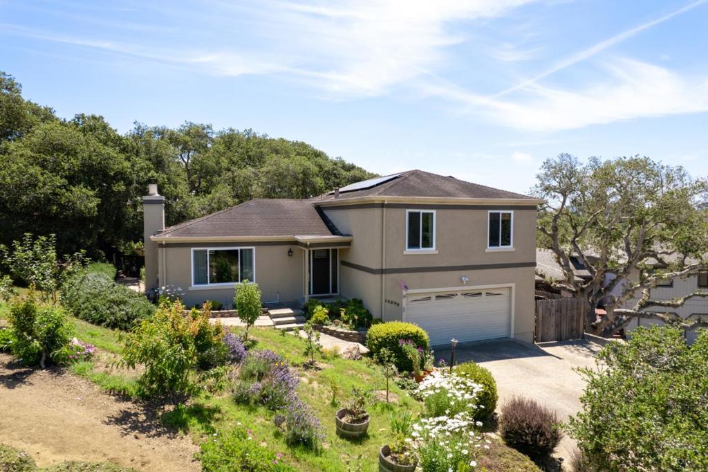 Beautifully updated and energy-efficient, this 4 bedroom, 2.5 bath home offers approx. 2,064 sqft of living space on a .302-acre lot, tucked away on a quiet cul-de-sac. The property features fully paid solar panels with a 25-year warranty, producing more electricity than the home consumes annually --even while charging an electric vehicle approximately 30 miles per day-- which resulted in a $90 utility credit last year! The all-electric home (except water heater and gas BBQ/fire pit) includes mini-split ductless systems for zoned heating and air conditioning, new windows, remodeled bathrooms, and skylights that bring in abundant natural light. A spacious kitchen provides plenty of room for cooking and entertaining, and the home includes both a large living room and a separate family room, offering flexibility for everyday living and hosting. The oversized 2-car garage offers space for vehicles plus extra storage. Step outside to a private backyard retreat featuring a large deck surrounded by beautiful coastal oak trees, over 20 varieties of fruit trees, berries, and a vegetable garden, all on automated drip irrigation. Additional features include RV or boat side access and gas hookups for both a barbecue and an outdoor fire pit. Make sure to see this one before its gone for good!