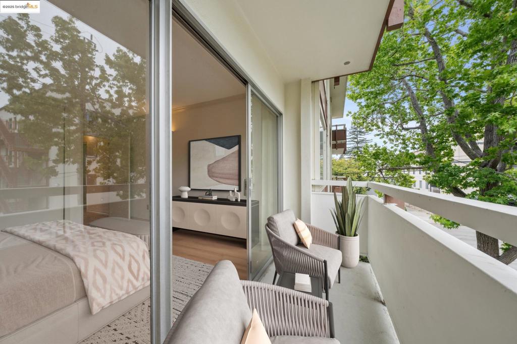Opportunity knocks! Own the best-priced two-bedroom condo in Berkeley’s historic Mark Twain building—perfectly tucked between UC Berkeley, Elmwood, and Rockridge. Step inside this bright, spacious second-floor home and enjoy a private north-facing balcony, an updated kitchen and bath, and the ease of elevator access in a secure, well-maintained building. Your condo comes with deeded garage parking, a private storage locker, and peace of mind from gated entry and security cameras. Relax in the landscaped courtyard, take advantage of on-site laundry, and appreciate professional property management that keeps everything running smoothly. HOA dues even include earthquake & hazard insurance, trash, and common hot water. All of Berkeley is at your doorstep—BART, public transit, Elmwood cafés, shops, and theaters—with the UC campus just moments away. For added security, the free “Bear Walk” escort service makes late-night commutes safe and stress-free. Live comfortably, live securely, and live in the center of it all—this Mark Twain condo is Berkeley living at its best.