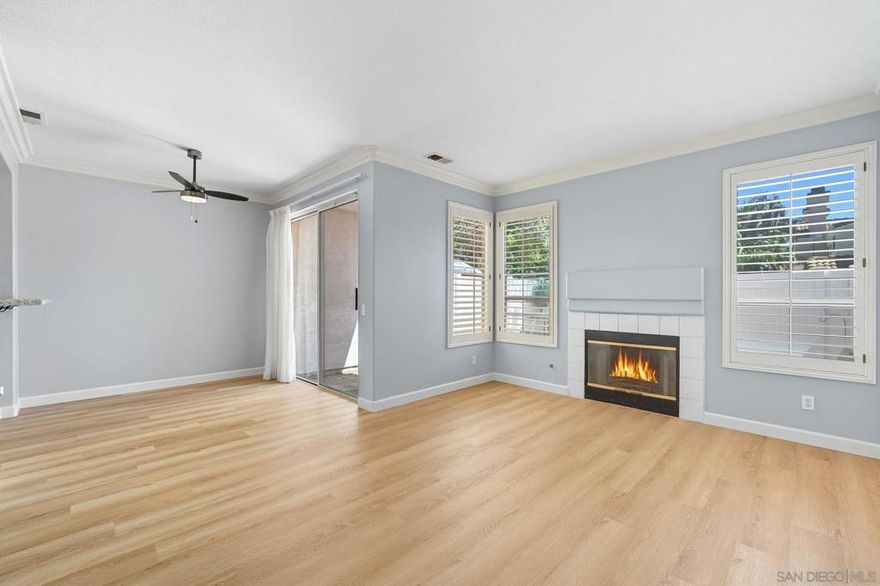 Beautiful 2 Bedroom 2.5 Bathroom condo featuring new floors, fresh paint, amazing granite countertops, ss appliances, crown molding, and a private yard. 1 Car garage, low HOA, FHA/VA approved. Community has pool and park, and is also very conveniently located near shopping, freeway, and schools.