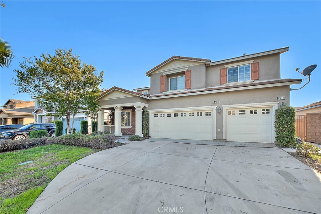 Sophisticated Living in a Quiet Cul-de-Sac. This elegant two-story residence offers 4 bedrooms, 3 bathrooms of thoughtfully designed living space. Interior highlights include soaring ceilings, abundant natural light, and a contemporary open layout. The kitchen features granite countertops, seamless integration into the spacious family room, complete with expansive windows and a fireplace - ideal for both everyday comfort and entertaining. The primary suite provides a serene retreat with a spa-inspired bathroom and a generous walk-in closet. A main-level bedroom and full bath offer convenience for guests, while the upstairs loft presents flexible space for a home office, media room, or creative studio. The backyard is well-sized and versatile, perfect for outdoor gatherings or peaceful evenings. It also has room to put in a nice size ADU. Located near parks, shopping, and well-rated schools, with easy freeway access, this home combines upscale living with practical convenience. Stylish, spacious, and move-in ready.