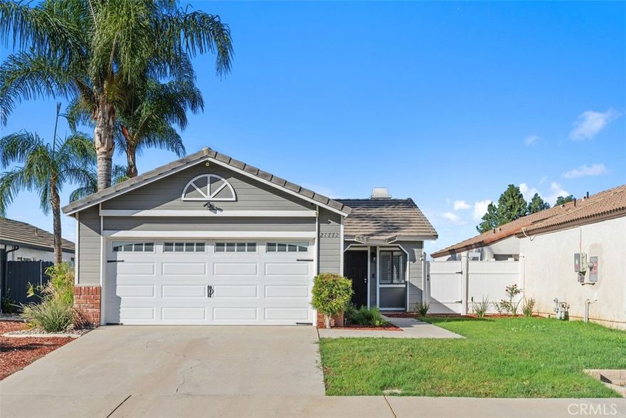 Charming Single Family Residence for lease in Menifee. Located in the Hillpointe community, near Menifee Global Medical Center. Open floor plan on a single level offers 3 bedrooms, 2 bathrooms and a fireplace. The house has been freshly painted inside. Upgrades include new flooring and baseboards in the main living areas as well as the bedrooms and new window coverings.  For your convenience the laundry room/area is located right off the kitchen. The kitchen offers extra dining space at the breakfast counter. There is a two car garage with direct access. The home has a great location within the community. It is located a short distance to the HOA amenities that include, park area, pool, spa, clubhouse, playground, picnic area and sports court. Additionally, it offers easy access to local hiking trails and 215 FWY. WELCOME HOME!!