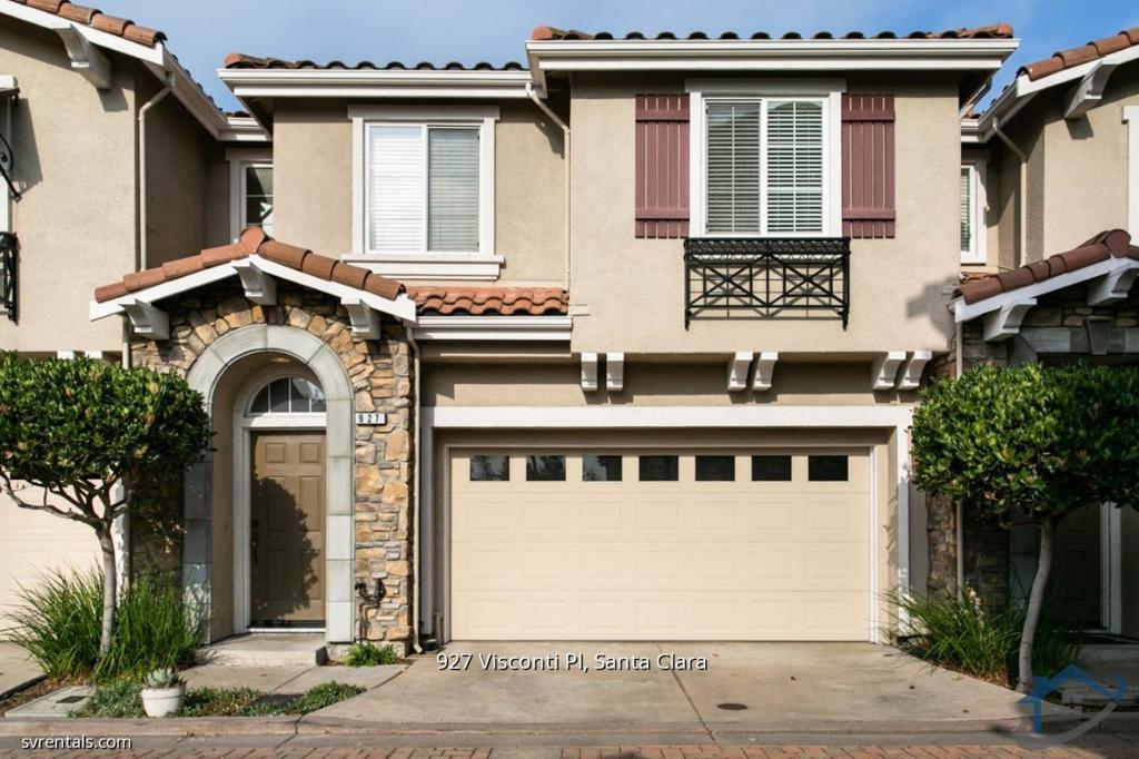 Sophisticated contemporary design with open plan. Private and quiet. Foyer with marble flooring, high ceilings, arched entry to living/dining rooms and gas fireplace. Chef's kitchen with granite countertops, stainless-steel appliances, breakfast bar, maple cabinets and floors. Two sets of sliding glass doors, lots of windows and a LARGE yard. Slate in entryway, huge master bedroom with inset ceiling and walk-in closet. Recessed LED lighting, tankless water heater, water softener, bamboo flooring, added storage in garage, bonus loft/office space on 2nd floor with built-in desk and storage, plus two custom-built bookshelves in the main bedroom. Air-conditioned for year-round comfort. 2-car, attached garage with automatic opener. Fantastic location, centrally located near all Santa Clara University, parks, major employers and commutes routes. Walking distance to shops and restaurants. Showing Requests and Applications accepted only through manager's website.