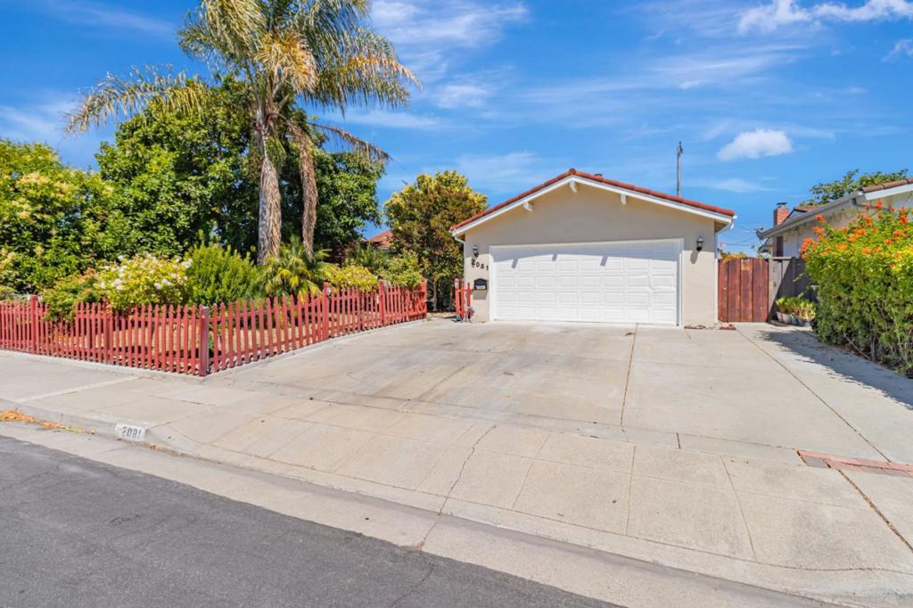 Discover a home that offers comfort, versatility, and smart updates all in a prime Silicon Valley location. With 3 bedrooms, 2 bathrooms, and 1,331 Sq. Ft. of thoughtfully designed living space, it features fresh interior and exterior paint, a welcoming picket fence. Inside, you'll find a bright and open layout with abundant natural light, dual-pane windows, recessed lighting, crown molding, and a cozy living room. A new French door opens to the backyard, while separate dining areas and a cheerful breakfast nook add to the homes appeal. The garage has been converted into a studio ADU with its own private entrance, and an added wall and bathroom between the kitchen and family room create a separate room with private entrance perfect for guests, extended family, or rental income. Additional features include a utility room and Sun Tunnel. This property is full of potential and ideally located in the heart of Silicon Valley.