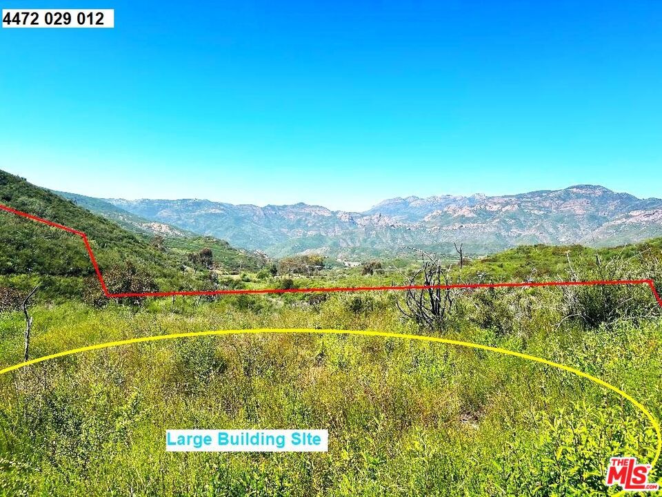 2.49 Malibu Acres with large flat building site with great access off Hassted Road. Beautiful Views of Boney Ridge Mountain and green meadows. Property will need a water well and private septic system like all homes and lots on this street. There is tremendous potential to build with tremendous profit with homes on this street and within 1/8 mile all selling from $3m to $5m or just build your Malibu Country Home. 3 Lots for sale - buy one or all three Malibu Lots - 9 Acres Total For Sale for $450,000 or buy individual lots from $125k to $195k. Parcel Numbers - 4472 029 019 - 2.84 acres , 4472 029 012 - 2.49 acres , 4472 029 017 -3.69 acres . See detailed aerial maps in photo section to find properties . Best Lower Priced Land Buy in Malibu!