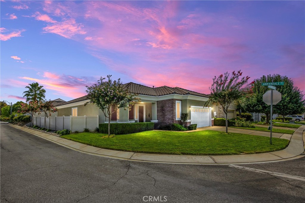 Welcome to this beautifully maintained single-story home in the sought-after 55+ gated community of Solera at Oak Valley Greens. Designed for comfort and connection, this open-concept floor plan offers 2 bedrooms, 2 bathrooms, plus a versatile den/office—spanning approximately 1,687 sq. ft. of light-filled living space. The kitchen is a true hub of the home, featuring generous cabinetry, a convenient breakfast bar, and seamless flow into the dining and living areas—ideal for hosting friends or enjoying quiet mornings. The spacious primary suite boasts a walk-in closet, dual vanities, and a walk-in shower for added ease. Step outside to a private, low-maintenance backyard retreat with a covered patio—perfect for relaxing or entertaining without the upkeep. Additional highlights include an indoor laundry room, 2-car garage, and energy-efficient upgrades. But this home is just the beginning. At Solera, you’re not just buying a house—you’re embracing a vibrant lifestyle. Enjoy access to a resort-style clubhouse, state-of-the-art fitness center, saltwater pool and spa, tennis and pickleball courts, billiards, and a calendar full of social events. All set within a beautifully landscaped, gated community that blends tranquility with connection.