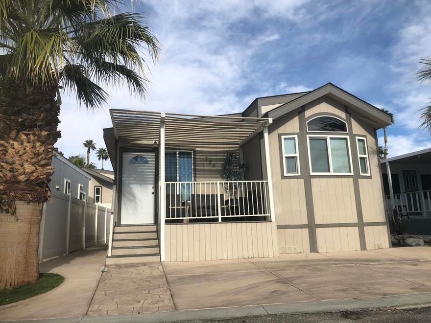 ALL AGED PARK in gated community of Sky Valley Resort, featuring 13 sparkling hot spring mineral pools, pickleball, walking trails, fitness center, tennis, bocce, basketball, shuffleboard, library, cafe, chef who delivers dinners and community activities and events.RARE 2 bedroom park model in pristine condition with larger than average kitchen, deck, and shed.