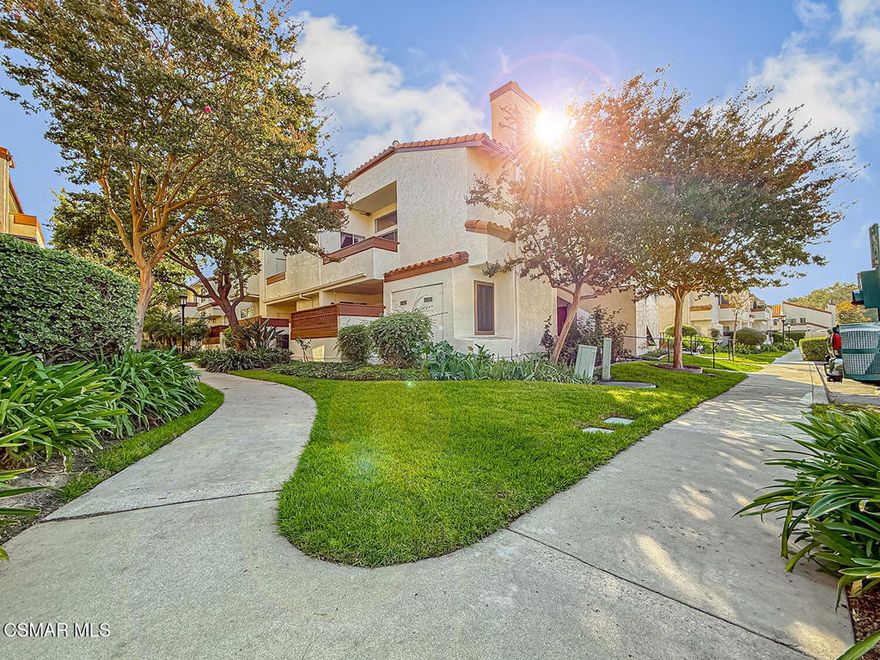 Welcome to this beautifully upgraded 2-bedroom, 2-bath lower-level condo in the desirable Sinaloa Villas community. Offering 1,074 sq. ft. of living space, this turnkey home features private patios off the living room and primary suite for indoor/outdoor enjoyment.Upgrades include wide-plank vinyl flooring throughout, dual-paned windows and sliders, smooth ceilings, crown molding, plantation shutters, and updated light fixtures. The living room boasts an oak wood-mantled fireplace, while the dining area is highlighted by a ceiling fan with lighting.The remodeled kitchen is appointed with custom cabinetry and stainless appliances: dishwasher, 4-burner gas range/oven, and microwave. A convenient indoor stackable laundry closet sits in the hallway near extra linen storage.Both bathrooms have been tastefully updated--one with a frameless glass shower and designer tile accents, the other with a shower-over-tub in the inviting primary suite.The community offers a pool, spa, clubhouse, tennis courts, ample guest parking, and HOA coverage for water, trash, and earthquake insurance. Conveniently located near shopping, dining, and schools.Hurry over!