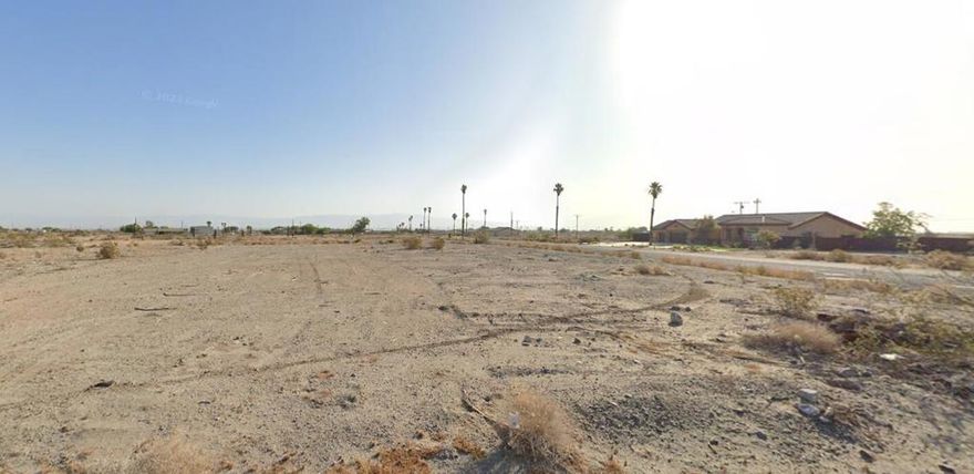 Great opportunity to invest in a up and coming area of California known as ''Lithium Valley'' This great great vacant lot  located East of HWY with water, sewer, and Power poles near property line. This is your chance to buy and hold for future appreciation. Whether you are planning to build a home or planning to sell for future value you can't go wrong. With beautiful views of the mountains and the Salton Sea and amazing sunrises and sunsets you will enjoy owning your own piece of land in this area that has tremendous potential.  Hurry don't miss your chance to see development happen before your very own eyes.