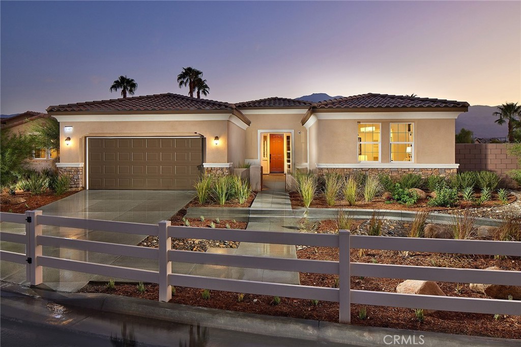 NEW CONSTRUCTION - SINGLE-FAMILY HOMES – NEW COMMUNITY! Welcome to The Enclave at Capistrano, a brand, new, gated community showcasing spacious single-level floor plans designed for elevated indoor/outdoor living in beautiful La Quinta. This Residence 2,348 home features 3 bedrooms, 3.5 baths and wows from the minute you enter the large entry that flows into a gracious Great Room and California Room. As you proceed through to the grand kitchen you will be amazed at the appointments, such as beautiful upgraded cabinetry, quartz counter tops, stainless-steel appliances and large kitchen island, an ample dining nook and Butler's Pantry, which leads to a gorgeous Dining Room space for more formal gatherings. The spacious Primary Suite contains a stunning bathroom complete with dual sink vanity, large, walk-in shower and walk-in closet. This home also offers one additional bedroom and the other is a Junior Suite, complete with en-suite bathroom and walk-in closet. The large backyard space sets the stage for an amazing oasis and endless days of outdoor entertaining! There are more amazing features such as "Americas Smart Home Technology" LED recessed lighting, tank-less water heater and much more.