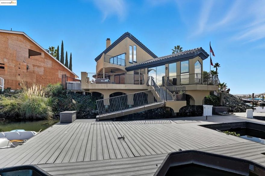 ONCE IN A LIFETIME OPPORTUNITY. Waterfront Luxury at its fullest. This house has all of the bells and whistles. Located minutes to FAST WATER part of Discovery Bay. Jump into your boat and sail away. Great for Water lovers and any one who wants to be apart of Discovery Bay Boating traditions. Golf club also within vicinity for the Golf lovers out there. Truly a great primary home or a great vacation home or a combination of the two. Enjoy a wonderful sunrises on the water without leaving your home of luxury. You can dock three boats at your very own pier. Also two Boat lifts to store your boat out of the water. Eastern exposure to enjoying the Delta. Hot Tub, Solar, heated floors, bidet, central vacuum, tank less water heater, Osmosis water filter, and much more. OPEN HOUSE SAT AND SUN  DEC 06 AND 07  2 pm TO 4:30 pm