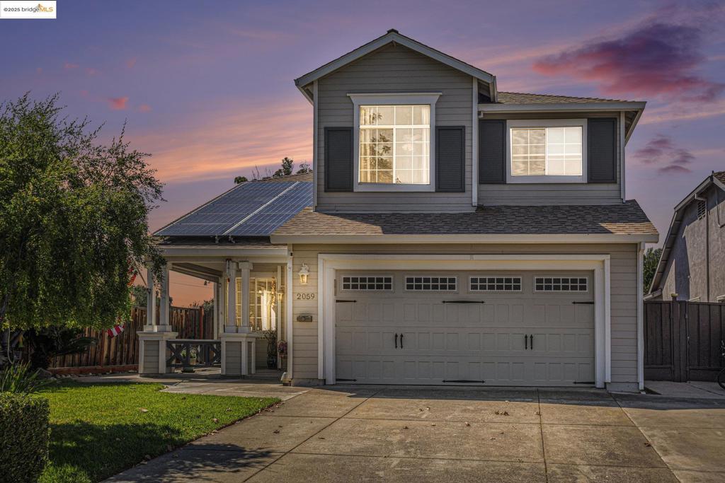 Beautifully updated two-story home tucked at the end of a quiet cul-de-sac. Features include brand new interior paint, luxury vinyl plank flooring, updated kitchen and baths, and owned solar. The upstairs loft serves as an ideal office, bonus room or additional bedroom. The spacious backyard is an entertainer’s dream with a large covered patio and spa, separate pergola, expansive lawn, putting green, and storage shed. Pride of ownership shows throughout—move-in ready! Home and pest inspections and seller disclosures available.