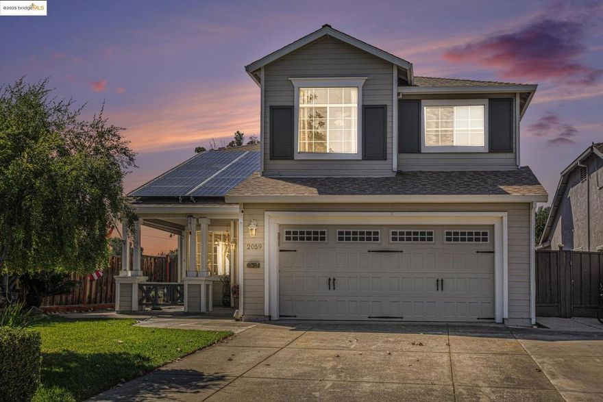 Beautifully updated two-story home tucked at the end of a quiet cul-de-sac. Features include brand new interior paint, luxury vinyl plank flooring, updated kitchen and baths, and owned solar. The upstairs loft serves as an ideal office, bonus room or additional bedroom. The spacious backyard is an entertainer’s dream with a large covered patio and spa, separate pergola, expansive lawn, putting green, and storage shed. Pride of ownership shows throughout—move-in ready! Home and pest inspections and seller disclosures available. All section 1 termite completed by third party.