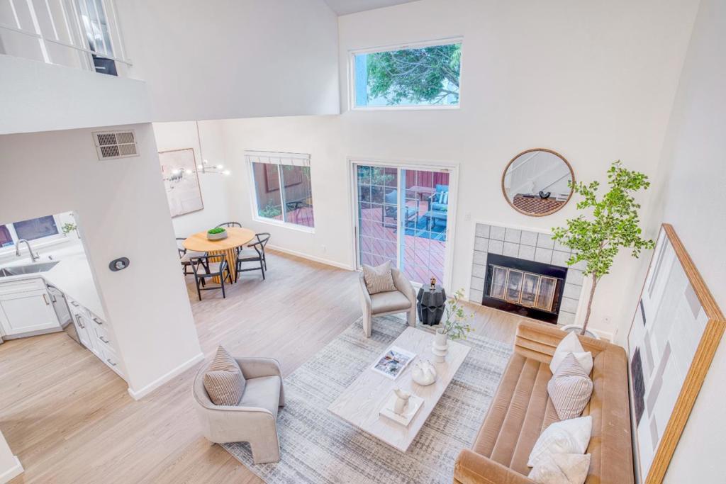 Welcome to this beautifully newly upgraded 3BD/2.5BA single-family home in the highly desirable Forest Park neighborhood of Ardenwood, a quiet and family-friendly community with top schools Forest Park Elementary, Thornton Junior, and American High. Soaring ceilings and a skylight bathe the living room in natural light, while each bedroom also enjoys its own vaulted design, creating an airy and open atmosphere throughout. The home showcases a fully remodeled kitchen with sleek contemporary finishes, new cabinets, quartz countertops, and stylish high backsplashes. Additional upgrades include updated bathrooms, brand-new flooring on the first floor, plush carpet upstairs, stylish lighting throughout, new interior paint ,etc., truly move-in ready. The primary suite offers a serene retreat with a spa-like ensuite, dual sinks, soaking tub, and separate shower. Step out to the private backyard deck perfect for morning coffee, yoga, or weekend barbecues. Built-in garage cabinets provide ample storage. Conveniently located near Ranch 99, Pacific Commons, Fremont Hub, Ardenwood Historic Farm, Coyote Hills Regional Park, and major highways 880 and 84, with easy access to major tech companies such as Meta and Tesla. A must-see home combining function, style, and convenience!