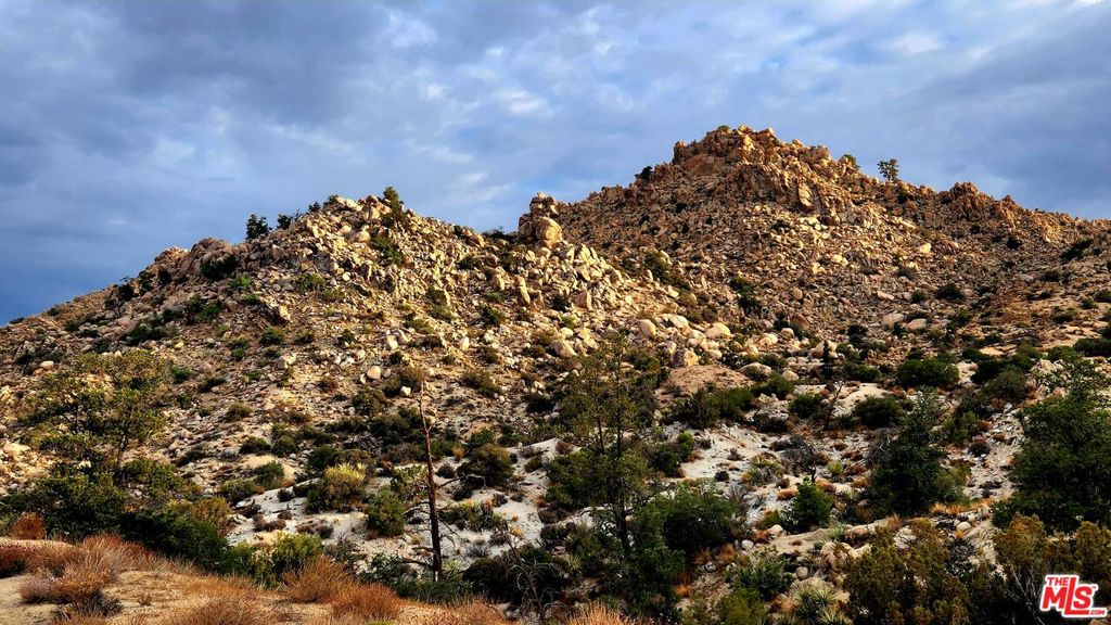 You'll pass dramatic boulder mountains and million-dollar homes on your way to this incredible opportunity to own 20 acres, adjacent to hundreds of acres of protected land. Unbelievable sunset views over Water Canyon and Pioneertown Preserve with San Gorgonio and Big Bear beyond. These two 10-acre parcels offer end-of-the-road privacy and tranquility. Three flat pads are already graded. Adjacent 10 ac parcel also for sale. The best land available in the high desert in the highly desirable area of Rock Reach - just minutes to town yet feels removed from it all.