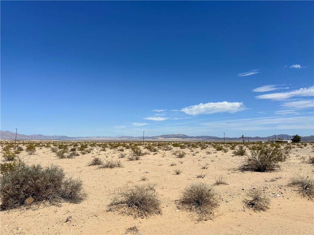 Fantastic 2.27 acres in Wonder Valley! Unobstructed desert views to mountains in the distance. Walking distance to the Wonder Valley Community Center and Park. Short drive to the Joshua Tree National Park entrance in 29 Palms. Owner May Carry. The seller is offering other lots on the same street. Property does not have an assigned address - for listing purposes only. GPS: (34.1603747, -115.8980494) APN: 0625-372-11-0000.