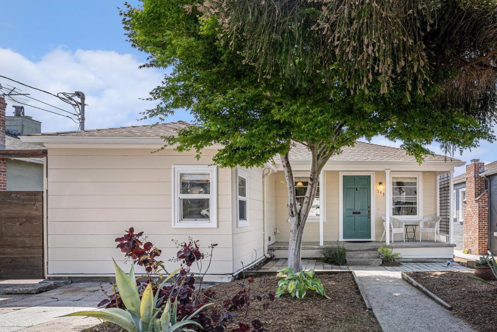 Welcome to 545 Everett Street, an irresistibly charming single-family home ideal for someone starting off or retirees looking to downsize to a single story. Officially 771 sq ft plus an attached 200 sq ft BONUS space, this lovingly maintained home offers bright, open living with a mix of stylish updates and original 1940s character. Tucked away from the street behind mature trees, enjoy a large backyard with room to grow, perfect for an ADU or future expansion. Numerous recent upgrades include a new roof, fully-owned solar panels, electric heat/AC pump with smart thermostat, knob and tube wiring replaced with Romex, 200 amp electrical, double-pane windows, insulation, earthquake retrofit, offering comfort, safety, and low (or zero!) energy bills. Located in a friendly, walkable neighborhood with very low wildfire and flood risk, and near parks, trails, public transit, freeway access, shopping, and even a daycare on the block. Easy to insure, easy to rent, and easy to love. This gem wont last long!
