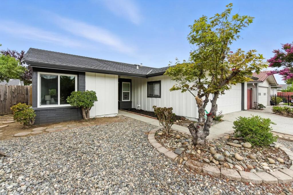 Welcome to this beautifully updated single-story Evergreen home, ideally located across from a scenic neighborhood park. Soaring vaulted ceilings and abundant natural light create a bright, open feel throughout. Features include dual-pane windows, an updated kitchen, and remodeled bathrooms with central heat and air conditioning, offering both style and efficiency. This home is also complete with owned solar and an electric car charging port in the garage. Step outside to a spacious backyard with mature fruit trees including persimmon, almond, fig, lemon, and calamansi, along with raised garden beds. It's a private canvas to make your own, perfect for gardening, relaxing, or customizing your dream outdoor space. This home offers the perfect blend of indoor comfort and outdoor potential, all in a peaceful Evergreen setting.