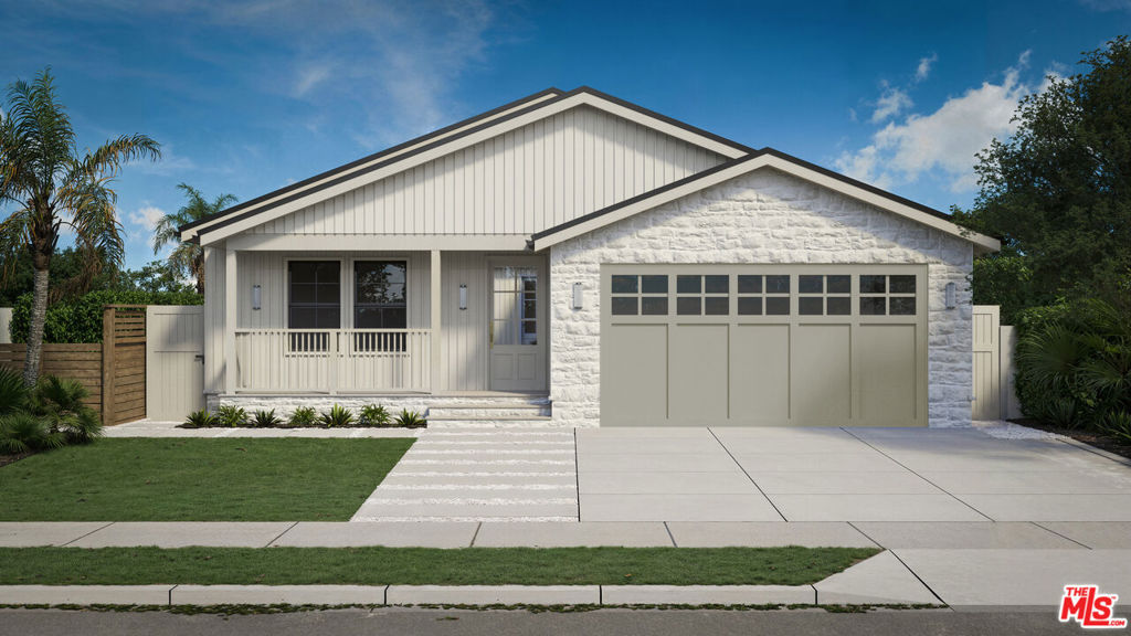A masterclass in single-level living, this completely rebuilt modern farmhouse offers a fresh take on contemporary design, blending warmth and sophistication. Featuring 4 bedrooms, 3.5 bathrooms, and an outdoor kitchen with a dedicated indoor-outdoor entertaining space, this designer-done home is curated for both everyday ease and elevated gatherings. Wide-plank oak floors and expansive windows set the tone for open, sunlit interiors that continue effortlessly throughout. The living room is centered around a sleek fireplace with built-in shelving that balances style and function, while the chef's kitchen showcases white oak cabinetry, a tiled backsplash, a dining bar, and an oversized island. The tranquil primary suite offers a spa-like bath with a soaking tub and stone shower accented by custom tile detail. A private office provides flexibility for work or creative pursuits, completing this modern retreat. Built and designed by Bespoke Homes California, the residence is designed around a lush yard that functions as a private courtyard, creating a natural flow between interior spaces and the outdoors. Capturing the essence of California living in a prime Mar Vista location while enjoying close proximity to the beach, local parks, and the vibrant dining and shopping scene along Venice Boulevard and nearby neighborhoods. A transformative to-the-studs remodel and addition, with about 85% of the home rebuilt as new construction. Expected completion date is December 2025.